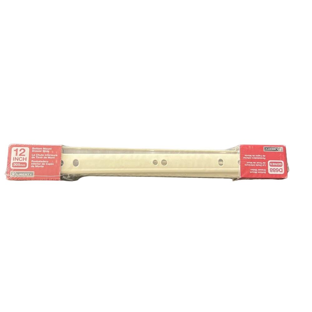 Liberty D68812C-W-TX 12 Inch Bottom Mount Drawer Slide w/ Slide Sockets